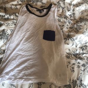 White cotton tank top- American Eagle